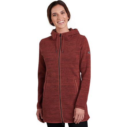 ladies long fleece jacket