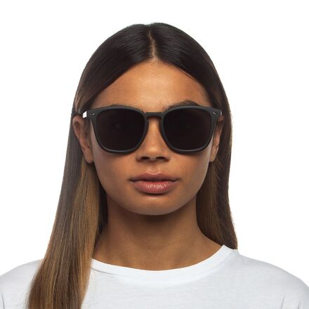Le Specs Big Deal Sunglasses with Dark Lenses Le Specs | Frostbite | Matte Black & Smoke Mono Lens  main image 3