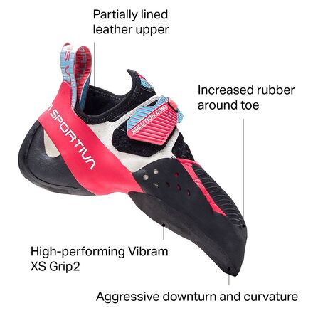 La Sportiva Solution Comp Women's Shoes Hibiscus Malibublue : EU 38 (US Women's 7) B - Medium