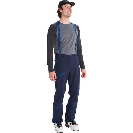 Marmot サスペンダー付きスキーパンツ青 Marmot Pro Tour Pant - Men's - Clothing