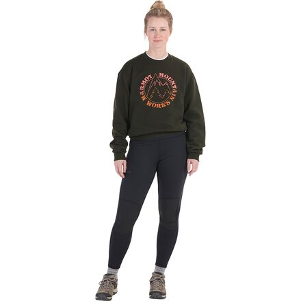 The BossHoss Mountain Range Vintage Crewneck Women's Sweatshirt Black
