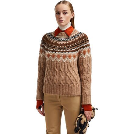 MONCLER セーター ウール×アルパカ×モヘア混 ワッペンあり S Moncler Grenoble Wool Mohair Alpaca Crew Neck Sweater - Women's