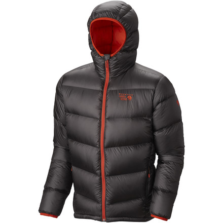 mountain hardwear classic kelvinater Q.Shield Hooded down jacket グレー Ｌ USED 穴有り Mountain Hardwear Kelvinator Hooded Down Jacket - Mens