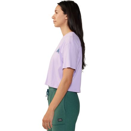 売れ筋商品|||マウンテンハードウェア カットソー トップス レディース Jagged Peak Boxy Crop Short-Sleeve Top - Women's Hardwear Grey Heather Mountain Hardwear Jagged Peak Boxy Crop Short-Sleeve Top