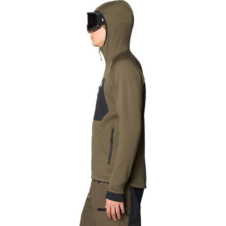ANSWER4 Power Grid™ Full-ZipHoodie khaki Mountain Hardwear Polartec Power Grid Full-Zip Hoodie - Men's