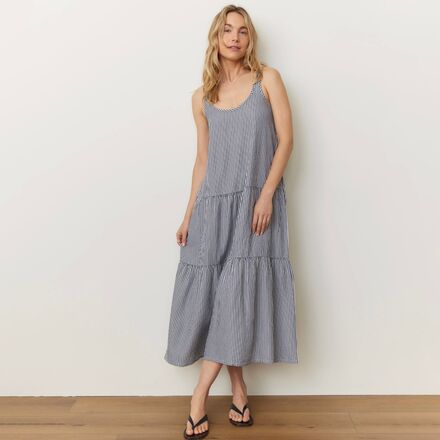 chinese dress ladies AFENDS Womens Mountains Tully - Seersucker Maxi Dress