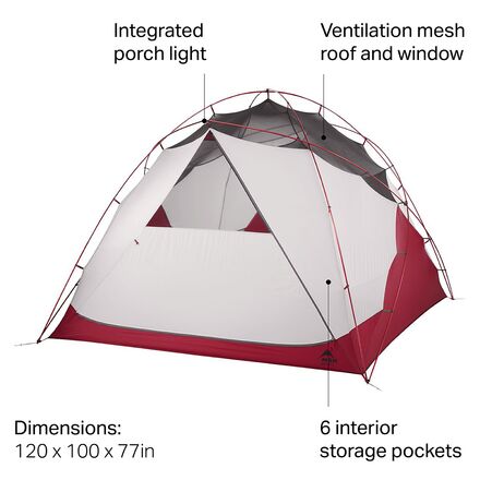 MSR Habitude 6 Tent: 6-Person 3-Season - Hike & Camp