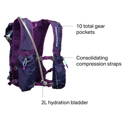 Nathan TrailMix 12L Hydration Vest Hike Camp
