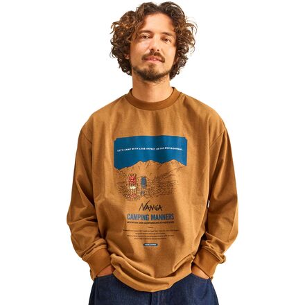 Nanga Eco Hybrid Camping Manners Print Sweatshirt - Men