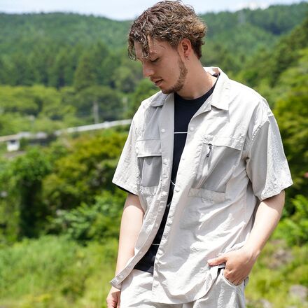 windandsea×NANGA TUSSER SHIPT Nanga Nylon Tusser Open Collar Shirt - Men's - Clothing