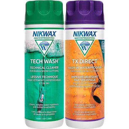 Nikwax Tech Wash and TX Direct Wash-In Duo-Pack - 300mL - Accessories