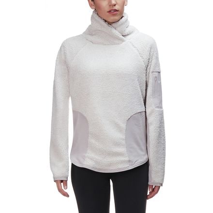 Nike Long-Sleeve Sherpa Fleece Pullover Top - Women's - Clothing