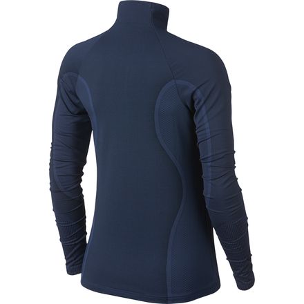 nike pro hyperwarm back wrap long sleeve half zip shirt