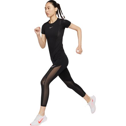 nike women's infinite short sleeve running top