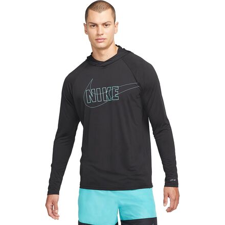 Nike Swim Outline Logo Long-Sleeve Hooded Hydroguard - Men's