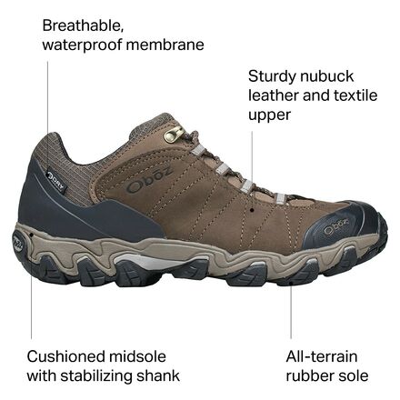 Oboz Bridger Low B-Dry Hiking Shoe - Men display picture 3