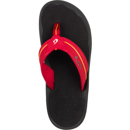 Olukai Kia\'i II Men\'s US11 Hawaiian Lifeguard Red Slip On Flat Thong Sandals Ki main image 2