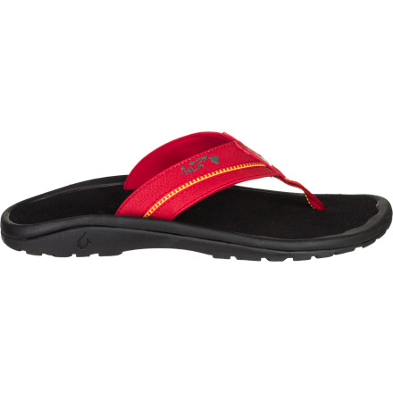 Olukai Kia\'i II Men\'s US11 Hawaiian Lifeguard Red Slip On Flat Thong Sandals Ki main image 4