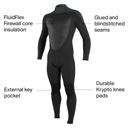 O'Neill Epic 4/3 Back-Zip Full Wetsuit - Men's - Clothing