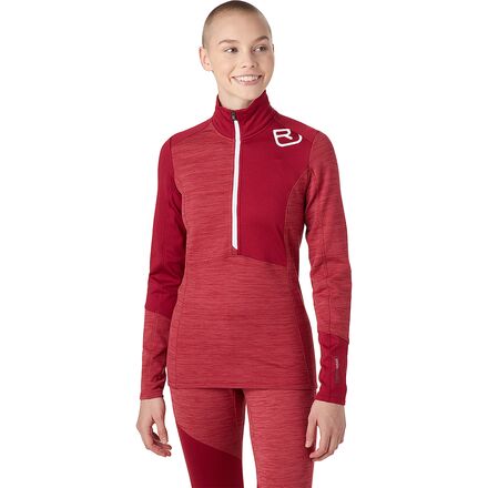 fleece light zip neck