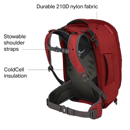 backpack with stowable straps