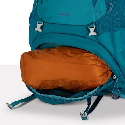 osprey ace 48 internal frame backpack 38 NZ Water bottle pockets feature anatomically reachable storage holes to keep you hydrated on the go Ace 38 Blue Spikemoss/Deep Peyto