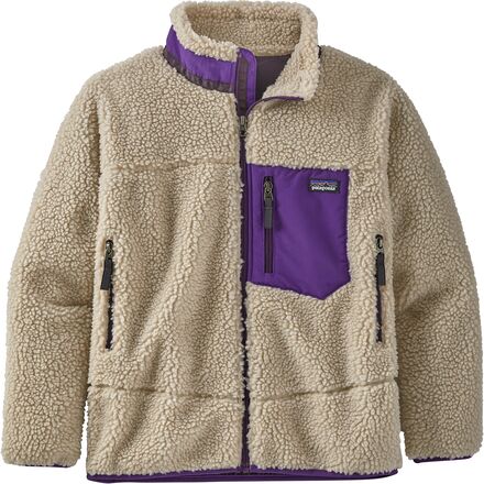 purple fleece coat