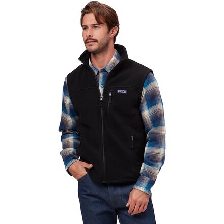 Men's fleece vest online with chest pocket