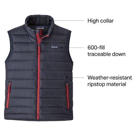 patagonia boys down sweater vest