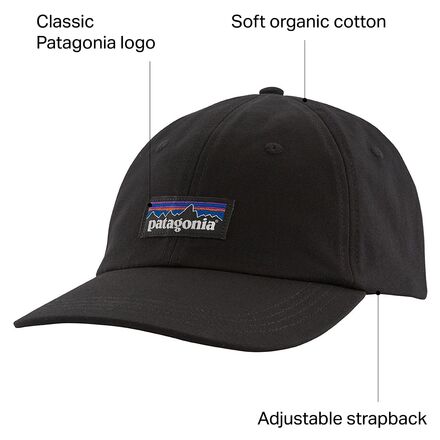 Patagonia Black P-6 Label Trad Cap