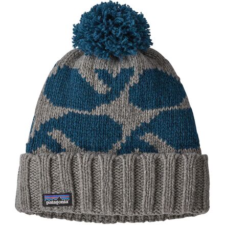 Patagonia Women\'s Snowbelle‎ Beanie Hat Blue Wool Fleece Lined Hiking Outdoors Patagonia Snowbelle Snow Beanie Penguin Squawk Belay Blue  main image 2