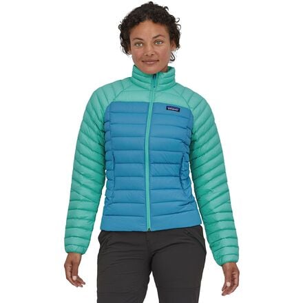 women's blue down jacket