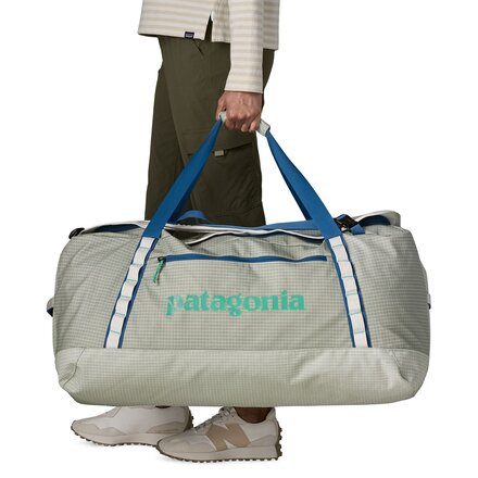 100l patagonia bag Black Hole Duffel while compression straps in the main compartment help keep your belongings secure Patagonia Black Hole Wheeled Duffel