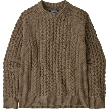 Patagonia Recycled Wool-Blend Cable Knit Crewneck Sweater Men's
