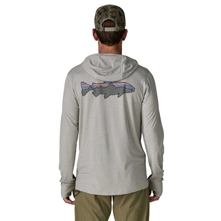 Patagonia Capilene Cool Fitz Roy Trout Sun Hoodie - Men's - Clothing