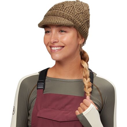 Pistil Women's Jax Knit Brim Beanie, Olive