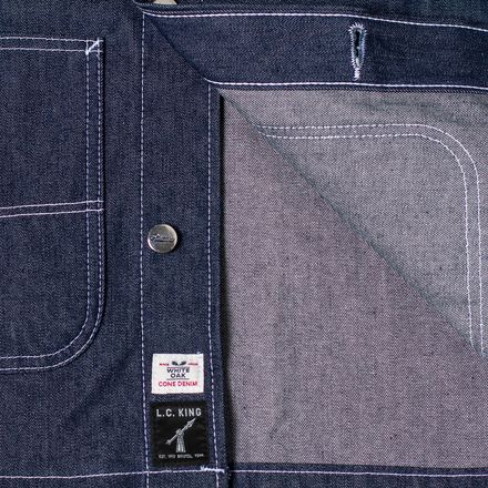 Pointer Brand Indigo Denim Raw Cone White Oak Chore Coat - Men's