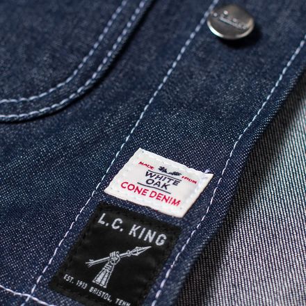 Pointer Brand Indigo Denim Raw Cone White Oak Chore Coat - Men's