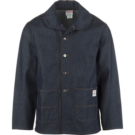 Shawl collar denim jacket sales