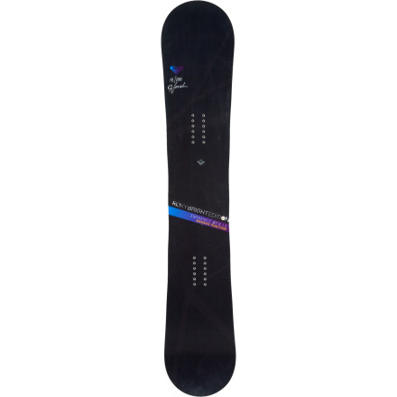 roxy emenece snowboard Raina LTD this board keeps things fun and flirty Roxy Women's XOXO Snowboard