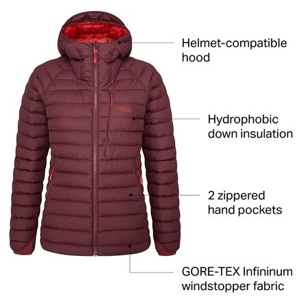 Rab microlight alpine jacket shop womens eggplant