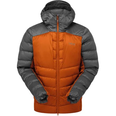RAB Cirrus Ultra Hooded Jacket Men s Graphene Marmalade M