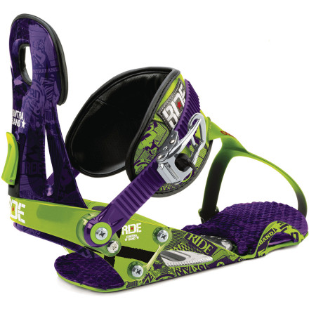 ride contraband snowboard bindings A-4 Mens M (6-10) Classic Black : Sports & Outdoors Ideal for the charging grom the freestyle Phenom ContraBand binding now features the ContraBand single Vstrap and chassis for superior fit and inandout ease Combined with the Wedgie 25 footbed for added support and pop the lightweight Phenom snowboard binding is built to launch kids to the next level on a binder that wont hold them back STYLE All Mountain Freestyle Park Pipe COLORS White SIZES 57 79 CONSTRUCTION NEW ContraBand Chassis System w Adjustable Heelcup FlexLite Jr Highback w ToolLess Forward Lean NEW Wedgie 25 Footbed w Smooth Ride Landing Pads NEW Urethane Rollbar NEW Balance Ankle Strap w VStrap NEW TriggerLite Ratchets Forged Aluminum Response Disc Ride Phenom Contraband Snowboard Binding