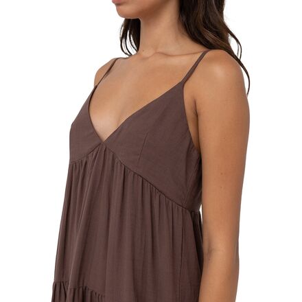 Classic Tiered Midi Dress Chocolate XS Classic Tiered Midi Dress Chocolate XS