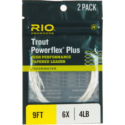 RIO Powerflex Plus Tapered Leader - 2-Pack - Fishing
