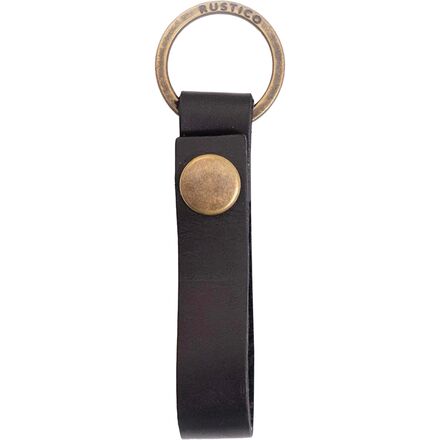Full Grain Leather Keychain Ring With Clip - Dark Brown Medium Key Chain With Belt Loop - View #8
