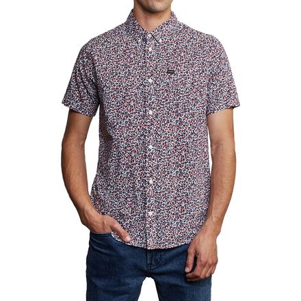 slim fit dress slacks Stenstroms Blue Floral Oxford Shirt