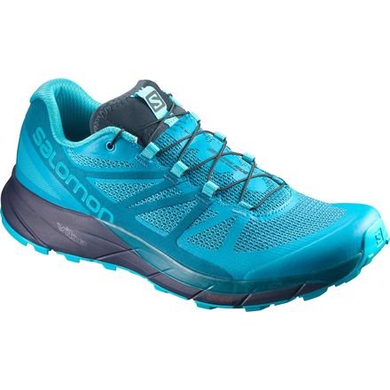 Blue Womens Salomon Sense Ride Womens Trail Running Shoes 