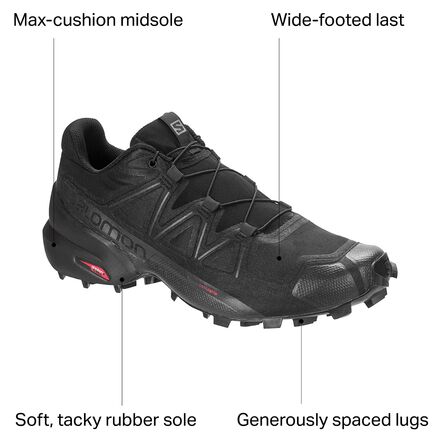 SALOMON SPEEDCROSS 5 ブラック Salomon SpeedCross 5 Trail Running Shoes