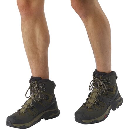 Salomon Men's Quest 4 GTX Hiking, Olive Night/Peat/Safari, 7